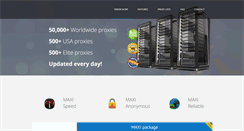 Desktop Screenshot of maxiproxies.com